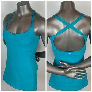 LULULEMON Free Ya Tank Teal Top size 6